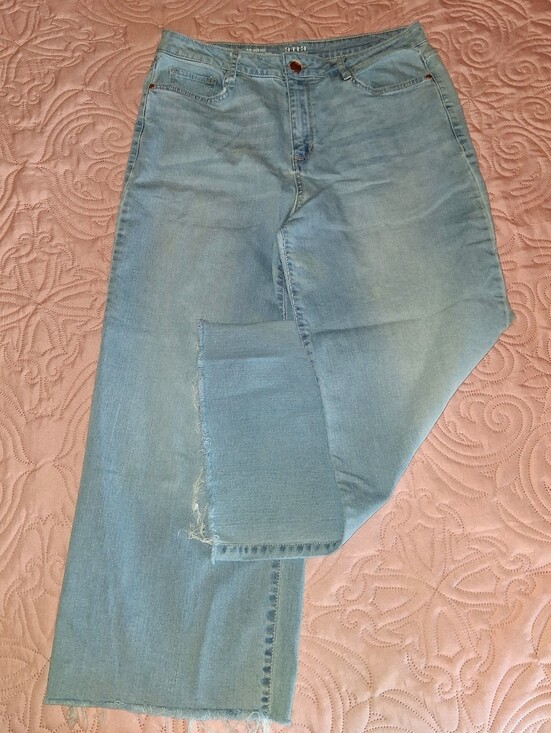 a.n.a Denim - a.n.a High Rise, Wide Leg Crop Jean, Sz 12